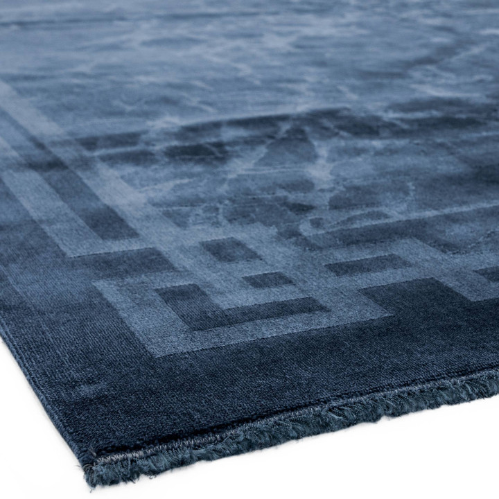 Tappeto Zehraya astratto blu scuro e azzurro 120