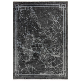 Rug Zehraya abstract dark grey light grey silver