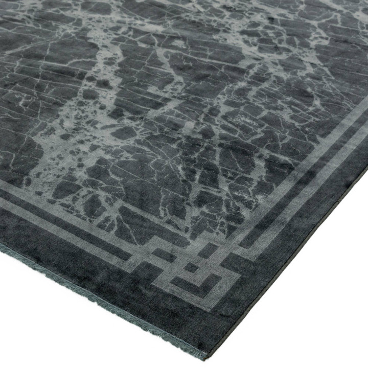 Rug Zehraya abstract dark grey light grey silver