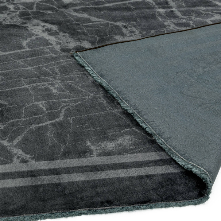 Rug Zehraya abstract dark grey light grey silver