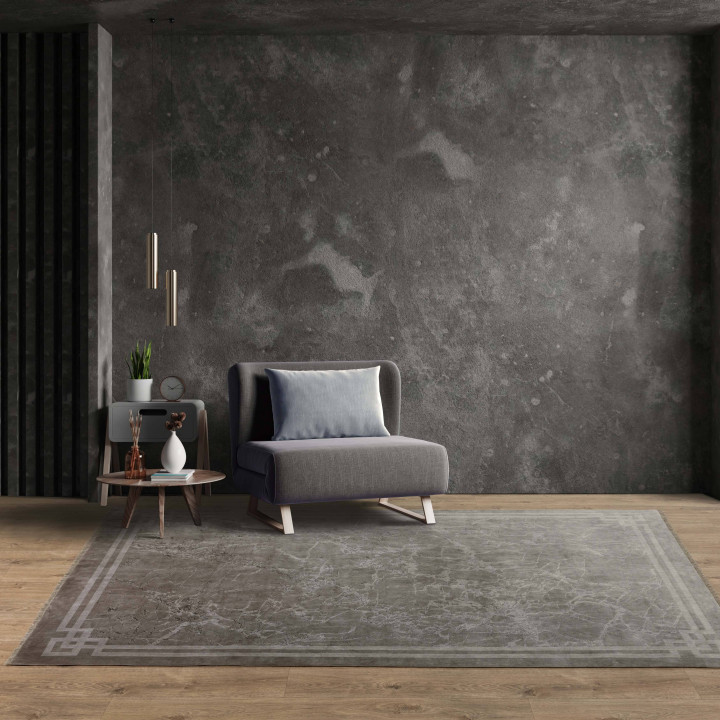 Rug Zehraya abstract grey silver 120x180 cm