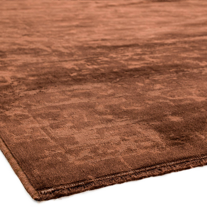 Tappeto Zehraya astratto marrone e rame 120x180