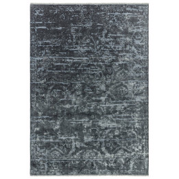 Tappeto Zehraya astratto grigio scuro e grigio c