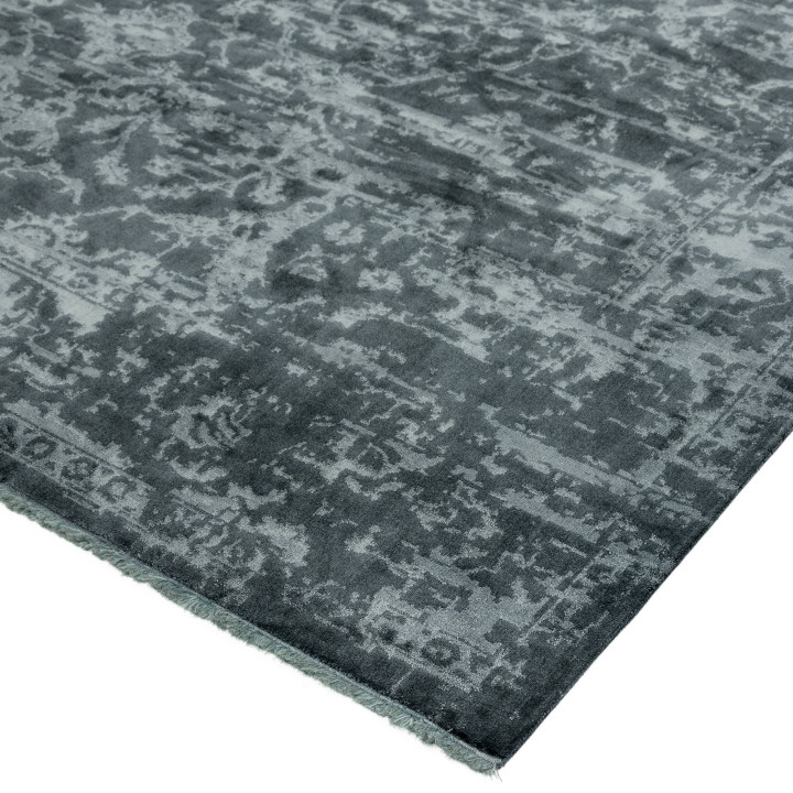 Tappeto Zehraya astratto grigio scuro e grigio c