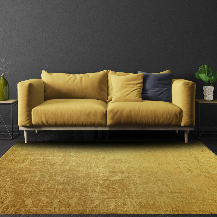 Rug Zehraya floral with medallion yellow gold 20