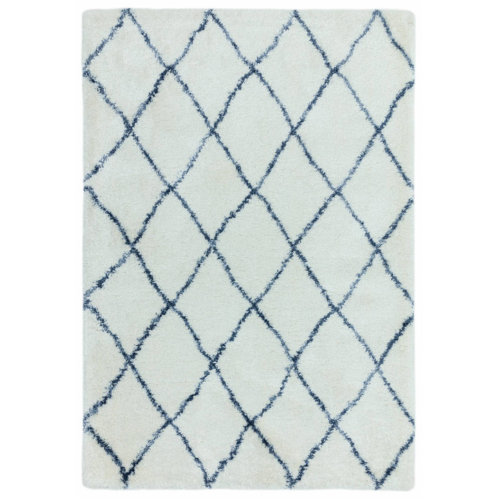 Rug Alto geometric cream dark blue 200x290 cm