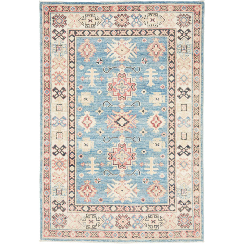Tappeto Kazak Afghanistan Azzurro Blu