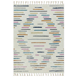 Tappeto Ariana geometrico avorio e blu 200x290 c