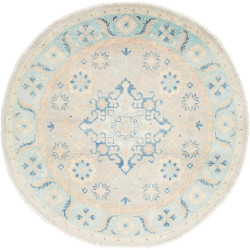Tappeto Kazak Afghanistan 99x99 Azzurro Chiaro