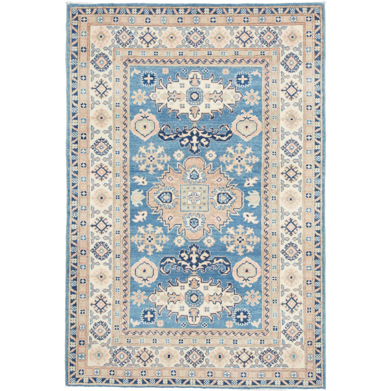 Hand Made Rug Kazak Afghanistan 118x177 Sky Blu