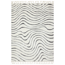 Rug Ariana geometric white dark grey 160x230 cm