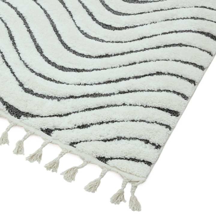 Rug Ariana geometric ivory dark grey 200x290 cm