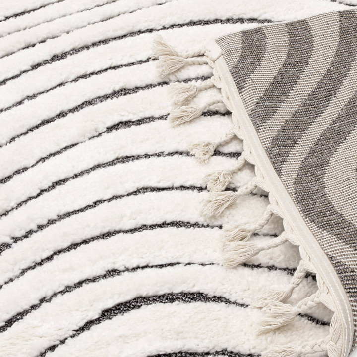 Rug Ariana geometric ivory dark grey 200x290 cm