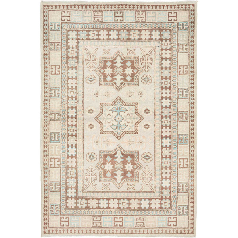 Hand Made Rug Kazak Afghanistan 123x182 Beige B