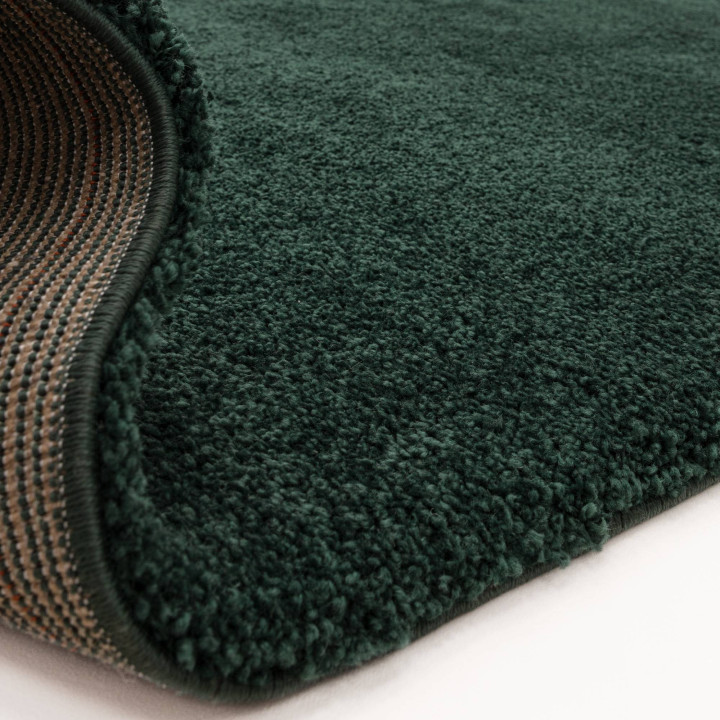Rug Atlas plain dark green olive green 200x290 c
