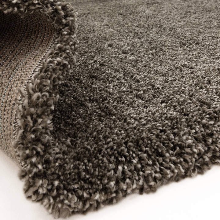 Rug Atlas plain dark grey charcoal 80x150 cm