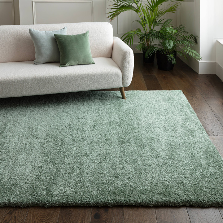 Rug Atlas plain olive green 80x150 cm
