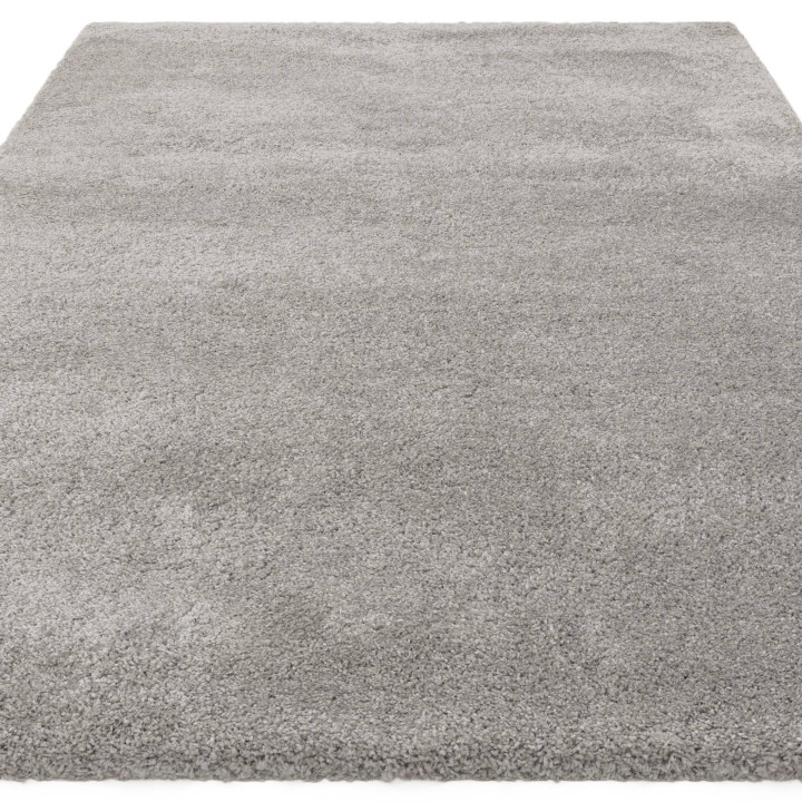 Rug Atlas plain light grey silver 80x150 cm