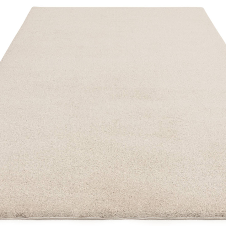 Rug Como plain cream white 80x150 cm