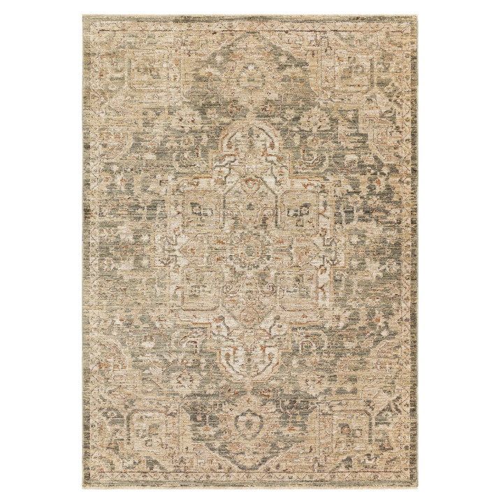 Rug Heriz non-floral medallion beige taupe grey