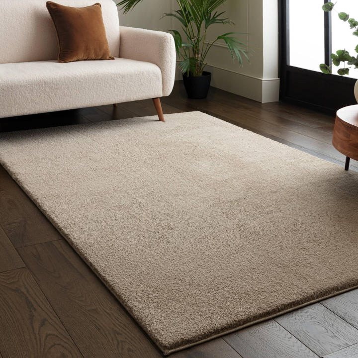Rug Como plain beige 200x290 cm
