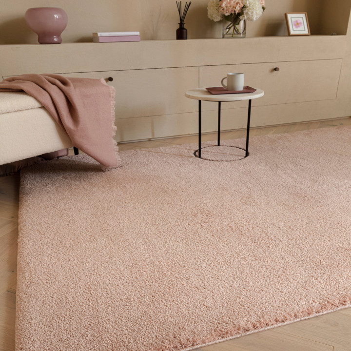 Rug Como plain light pink 80x150 cm