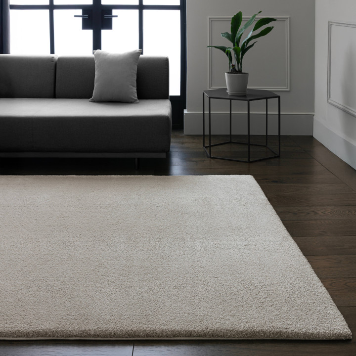 Rug Como plain light grey 120x170 cm