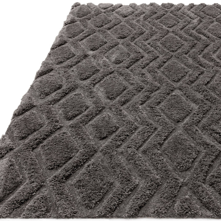Tappeto Harrison geometrico grigio e argento 120