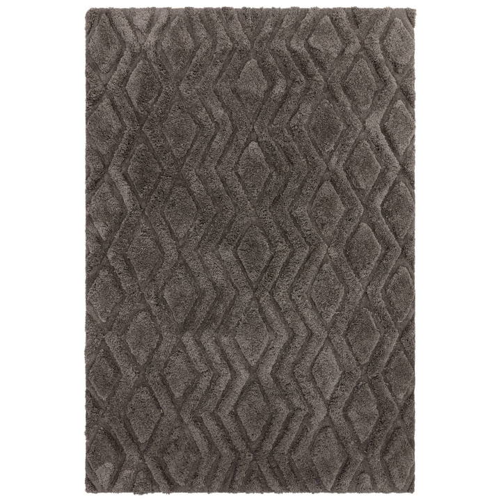 Rug Harrison geometric dark grey silver 160x230