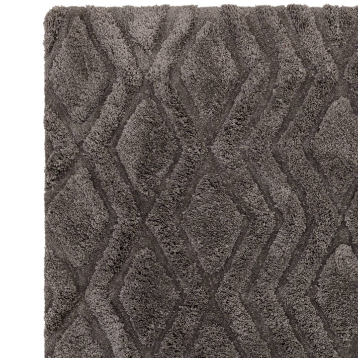 Tappeto Harrison geometrico grigio scuro e argen