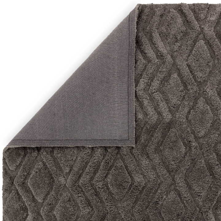 Rug Harrison geometric dark grey silver 160x230