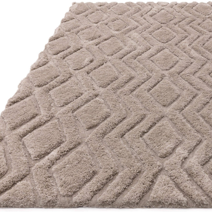 Tappeto Harrison geometrico beige e tortora 160x