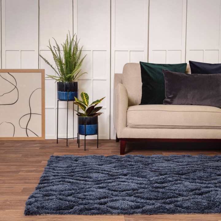 Rug Harrison geometric dark blue 160x230 cm