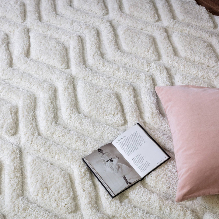 Tappeto Harrison geometrico crema e bianco 200x2