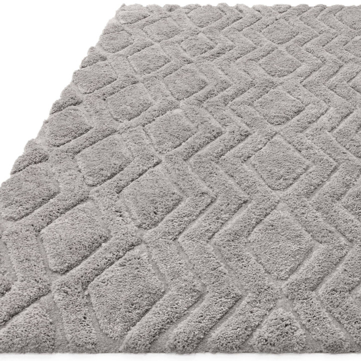 Rug Harrison geometric silver grey 120x170 cm