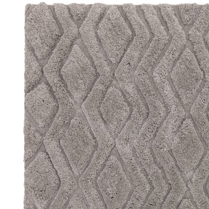 Tappeto Harrison geometrico grigio argento 120x1