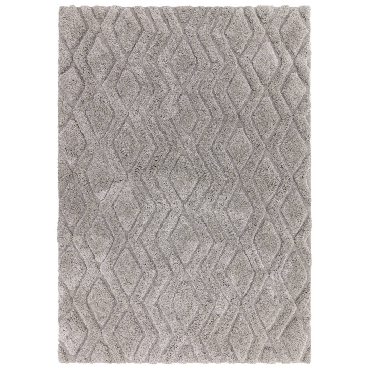 Tappeto Harrison geometrico grigio argento 160x2