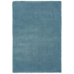 Tappeto Lulu Soft Touch tinta unita blu 120x170