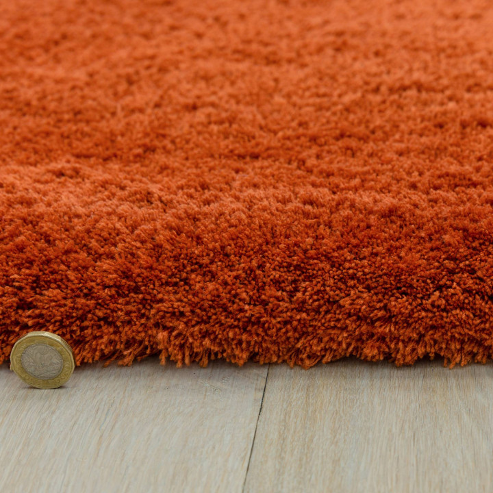 Rug Lulu Soft Touch plain copper orange 160x230