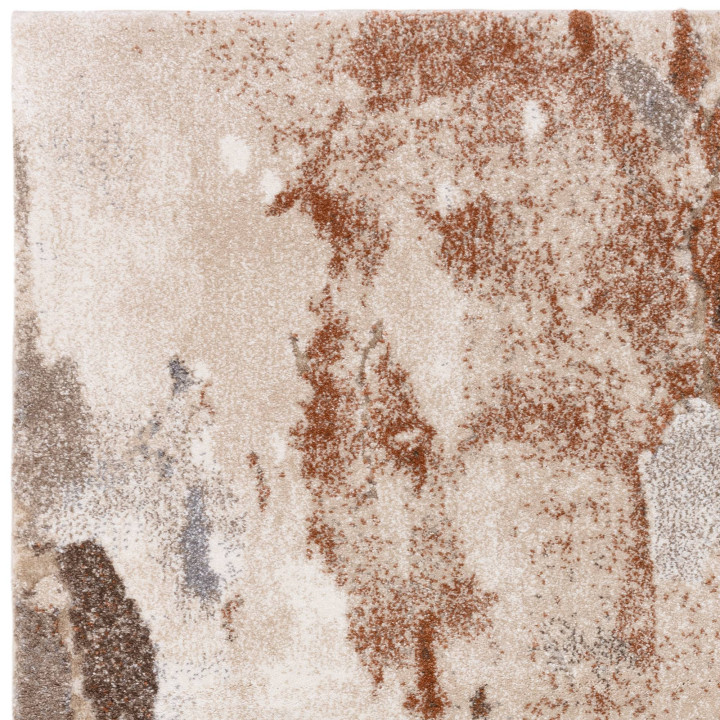 Rug Mirage abstract copper beige light grey whit