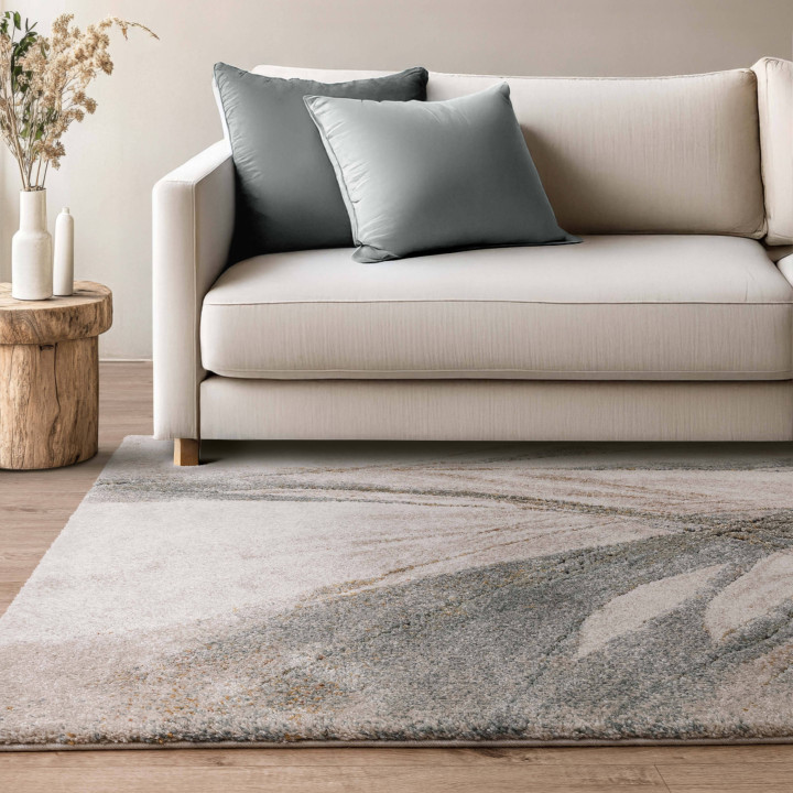 Tappeto Mirage astratto beige e grigio 80x150 cm