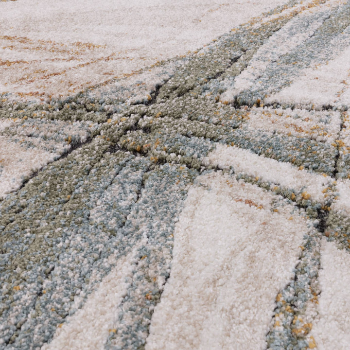 Tappeto Mirage astratto beige e blu 120x170 cm