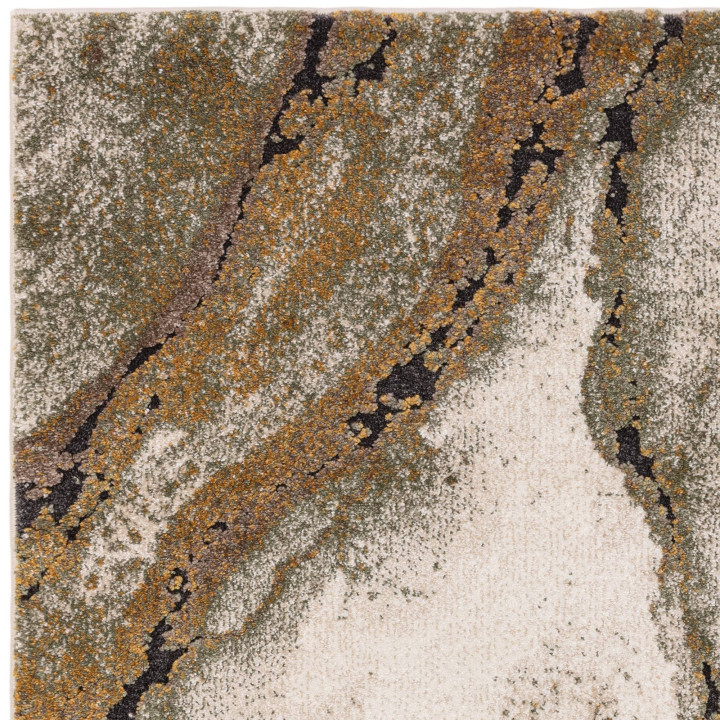 Tappeto Mirage astratto beige e verde oliva 200x