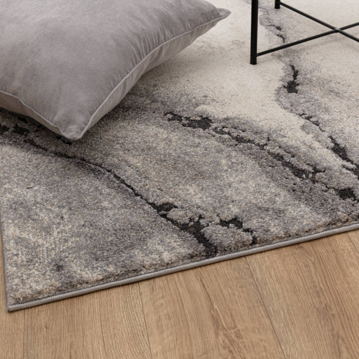 Rug Mirage abstract grey beige anthracite 120x17