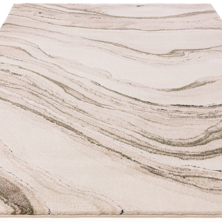 Tappeto Mirage astratto verde oliva e beige 80x1