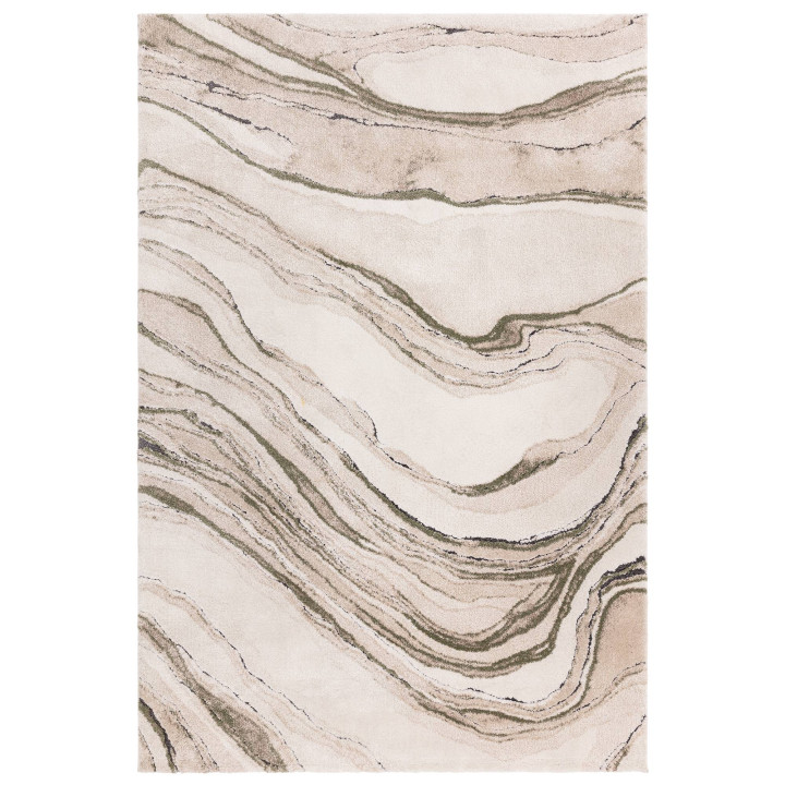 Rug Mirage abstract olive green beige light brow