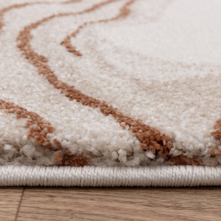 Rug Mirage abstract beige copper white 80x150 cm
