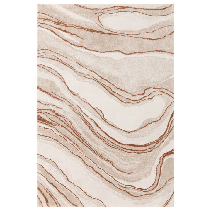 Rug Mirage abstract beige white copper 120x170 c