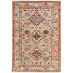 Hand Made Rug Kazak Fine Pakistan 101x148 Beige