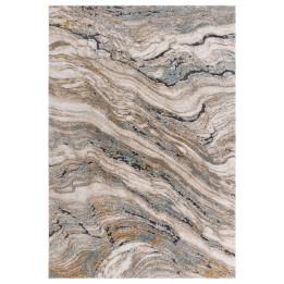 Rug Mirage abstract blue beige grey brown gold 1